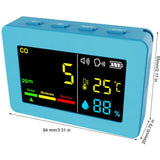 3-in-1 Portable Air Quality Meter, CO, Temperature and Humidity, Color Screen, Carbon Monoxide V1237-ZY-715-133