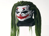 Cyberpunk Joker PVC Mask with Green Dreadlocks Anime Cosplay Prop for Halloween & Christmas V1232-ZBMJ-WSJ-001