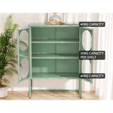 Artiss Buffet Sideboard Metal Cabinet - ELLA Green AI-SIDE-GL-03-GN-AB