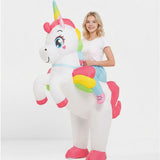 Ride On Unicorn Cartoon Costumes Air Model Inflatable Costume Funny Dress Up Props Halloween Party V1263-JX-7899