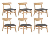 Levede 6xDining Chairs Kitchen Chair Nature CH1067-2-NTX3