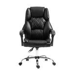 Artiss Executive Office Chair Leather Recliner Black OCHAIR-G-1051-BK