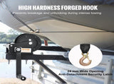 Hand Winch, 907.1 kg Pulling Capacity, Boat Trailer Winch Heavy Duty Rope Crank with 7 m Polyester V952-CYSDJP2000BDI2OUWV0