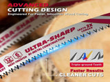 5-Piece 12" Reciprocating Saw Blades 6TPI Wood Pruning Curved Edge CR-V Steel V465-82073