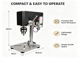 Mini Bench Drill 95W, Max 5000RPM, Adjustable 6mm Chuck, 100mm Spindle Travel, Stable Metal Base V1107-CS-YNKZ21