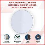 70cm Round Wall Mirror Bathroom Makeup Mirror by Della Francesca V63-833681