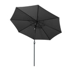 Instahut 3m Outdoor Umbrella Beach Pole Garden Patio Tilt Black UMB-POLE-3-TIL-BK