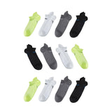 12X Rexy Seamless Sport Sneakers Socks Large Non-Slip Heel Tab MULTI COLOUR V274-GM-RXSPSK-L12-MUT