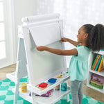 White Deluxe Wood Easel set for kids V178-12618