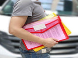 A4 plastic wallet - set of 5 popper wallets plastic folders premium pocket map envelopes for school V1259-DP01-BO-223