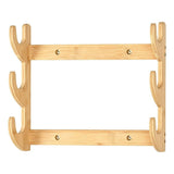 Wooden Wall Mounted Bow Rack Archery Bow Holder Display Hanger Heavy Duty Bow Storage Organizer for V1192-AZ-W-26446