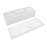 Rectangular Cake Tray Marble Grain Acrylic Multifunctional Dessert Serving Tray with Lid V1294-YM0901-3118240205911
