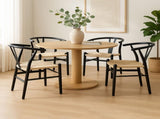 Levede 4x Dining Chairs Wooden Hans Black CH1041-2-BKX2