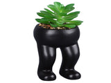3PCS Artificial Succulent Plants in Ceramic Pots Modern Cute Human Shaped Decorative Fake Succulents V1294-YM0901-3115240022311