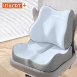 2-piece Blue Ergonomic Memory Foam Seat Cushion with Lumbar Support - Breathable Contoured Design V888-ELOSUNG50723