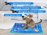 Glow Pad Cats - 24in Light-Up Water Play Mat with LED Fish Toys, Spill-Resistant Thickened Base V1192-AZ-W-17658