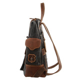 Jack's Inn Panama Canvas and Leather Backpack Bag Vintage Western in Cognac V563-JACK-6-COGN