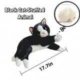 Realistic Cat Stuffed Animal - Soft Cute Kitten Plush Toy Home Decor Festival Gift-Black 17.7 inches V1366-AZ2-W-19231