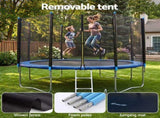 Everfit 12FT Kids Trampoline with Blue Tent Cover Ladder Rebounder Outdoor Toys TRAMPO-TD-C12-T-BL-ABC