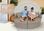 LONDON RATTAN Day Bed Daybed Sofa Garden Wicker Outdoor Furniture Round V219-FURODRLONADBB5