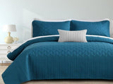 Teal Blue Wave Dream Bedspread Coverlet 3 Piece Set V745-AC080746Q13U