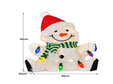 Christabelle Sitting Christmas Snowman Display with Lights - 40cm 112_MHA504