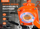 Manual Lever Chain Hoist, 1/2 Ton 1100 lbs Capacity 10 FT Come Along, G80 Galvanized Carbon Steel V952-MNSBHL12T10FTJ83GV0