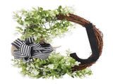 Creative Front Door Wreath with Bow 26 Letter Garden Outdoor Decorative Wreath V1294-YM0512-230329HR68-10