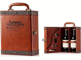 Red wine gift box, wine accessories, personalized wine box, custom text wine box, wine cooling V1106-122-SIL-15826
