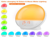 Wake Up Light Sunrise Alarm Clock 12 Colors Bedside Night Light with Sunrise/Sunset Simulation V1294-YM0901-L4804