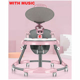 PINK Upgrade Adjustable Baby Walker Stroller Play Activity Music Kids Ride On Toy Car V201-DP240157