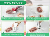 Portable Handheld Compact Vacuum Sealer Machine with 30 Reusable Bags V1263-JX-7236