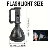 large LED searchlight, portable rechargeable flashlight, USB C camping light, multi-mode work light, V1102-124-03087-BLK-HIGH-ENDCONFIGURATION