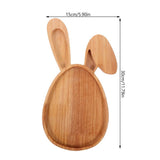 4-Piece Easter Wooden , Adorable Fruit and Dessert Plates for Parties, Holidays, and Family Dinners V1192-AZ-W-20451