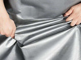 Plated Silver Water Resistant Tarpaulin Cover Large Durable Outdoor Tarp with Metal Rings V1369-AZ3-W-19397