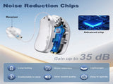 Rechargeable Hearing Amplifier with Charging Case Compact Sound Enhancer for Daily Use, Noise V1107-CS-BTYS905