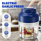 2026 Upgrade Electric Garlic Chopper, Mini Portable B Charging Food Processor & Vegetable Chopper, V1258-DP02-F-414