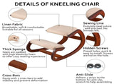 Ergonomic Kneeling Chair Wooden Neck Pain Relief Relieve Fatigue Wood Stool V952-DNGDSHTSKJ0000001V0