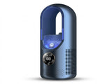 Blue Bladeless Misting Desk Fan - 30.5cm USB Powered 3 Speed Personal Cooling Fan with Mist V888-ELOSUNG57517