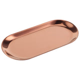 5pcs Stainless Steel Oval Shaped Towel Tray Cosmetics Jewelry Storage Tray Dish Plate OrganizerRose V1294-YM0901-3118200135313