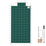 Pool Safety Cover Fits 20x40ft Rectangle Inground Safety Pool Cover Green Mesh with 4x8ft Center End V952-YYCM20X40JZYTYCG1V0