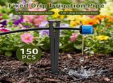 150-Pack Drip Irrigation Support Stakes Invisible & Aesthetic Design, Fits 1/4" Tubing, Ideal for V1366-AZ2-W-15131