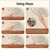 Smart Heating Abdominal Massager with Red Light & Moxa Therapy, 3 Intensity Levels, Forward/Reverse V1385-FBAMY-WU-908-003