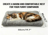 Heated Pet Bed with USB Power, Foldable Cat Dog Sleeping Bag with Soft Fleece, Adjustable V1341-ZY-ZNX8JESR-GREY
