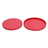 2Pcs/Set Red Round Tray Tea Cup Fruit Dessert Plate Serving Tray for Hotel Restaurant Home V1294-YM0901-3118210229211
