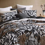 Logan and Mason 250TC Hinton Brown Cotton Sateen Quilt Cover Set Queen V442-LED-QUILTCS-HINTON-BROWN-QS