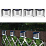 4Pcs Set Stainless Steel Solar Power LED Wall Light LightControl for Garden Yard Lighting V1294-YM0901-3111200146511