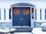Thanksgiving Wreath Fall Hydrangea Bowknot Decoration Flower Garland Wreath Thanksgiving Front Door V1294-YM0710-10295794