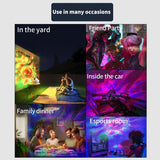 LED Starry Sky Projector Light Bedroom Ambient Light USB Night Light Bluetooth Speaker White V1263-JX-7726