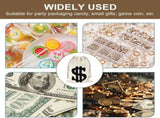 Pack of 8 Fabric Bags - Small Dollar Sign - Drawstring - Coin Pocket - Storage Accessories V1189-WXFBOL-14-1